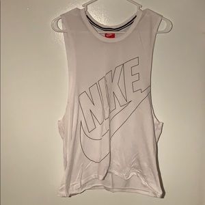 White workout tank